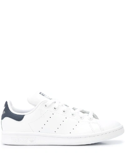 Adidas Originals Stan Smith Eyelet Detail Sneakers In White
