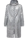 FENDI FENDI PRINTS ON METALLIC MONOGRAM RAINCOAT