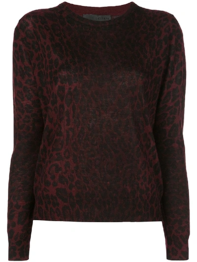 Nili Lotan Relaxed-fit Leopard Jumper In Red