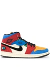 Nike Jordan 1 Fearless Colour Block Sneakers In Red