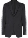 FENDI FENDI PRINTS ON METALLIC STRIPE BLAZER