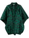La Doublej X Mantero Super Woman Moses Verde Satin Cape In Black