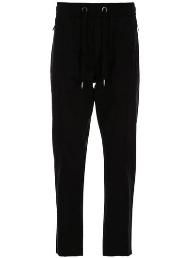 Dolce & Gabbana Tapered Track Trousers In Black,white