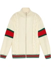 GUCCI CABLE-KNIT BOMBER JACKET