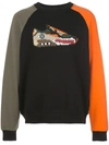 Mostly Heard Rarely Seen 8-bit Falcon Tri-colour Sweatshirt In Black