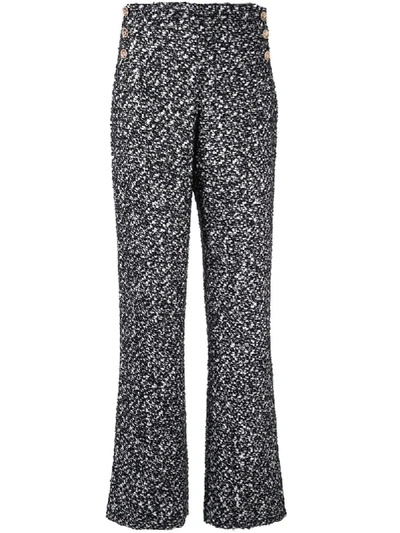 Edward Achour Paris High Rise Woven Trousers In Black