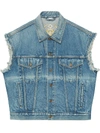 GUCCI ANCHOR EMBROIDERY DENIM GILET