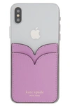 Kate Spade Sylvia Double Sticker Phone Pocket In Candied Lilac