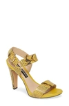 Karl Lagerfeld Cieone Sandal In Yellow Leather