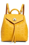 MCM ESSENTIAL MONOGRAM LEATHER SMALL BACKPACK - YELLOW,MWK9ASE03