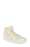 Jordan 1 Mid Se Sneaker In Fossil/ Fossil White