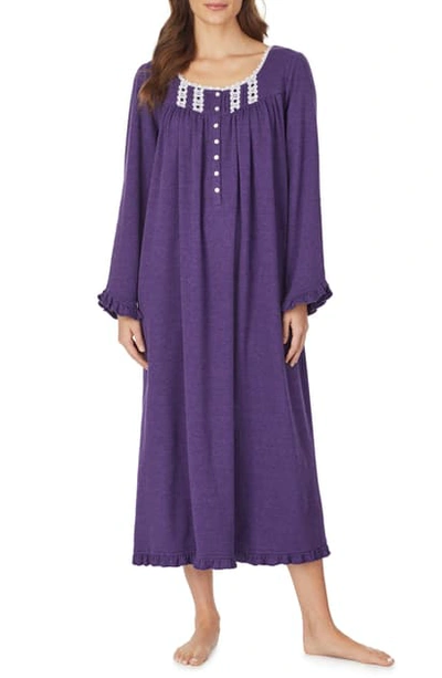 Eileen West Ballet Long Sleeve Nightgown In Violet Heather