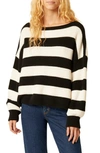 FRENCH CONNECTION MOZART STRIPE BOATNECK SWEATER,78MXI