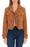 AVEC LES FILLES SUEDE CROP WESTERN JACKET,67465