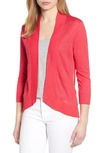 Tommy Bahama Lea Linen Cardigan In Paradise Pink