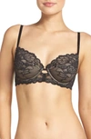 Calvin Klein Seductive Comfort With Lace Full Coverage Bra Qf1741 In Black