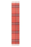 Burberry Giant Icon Check Cashmere Scarf In Clay Sienna