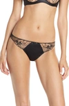 Dita Von Teese Julie's Roses G-string In Black/ Nude