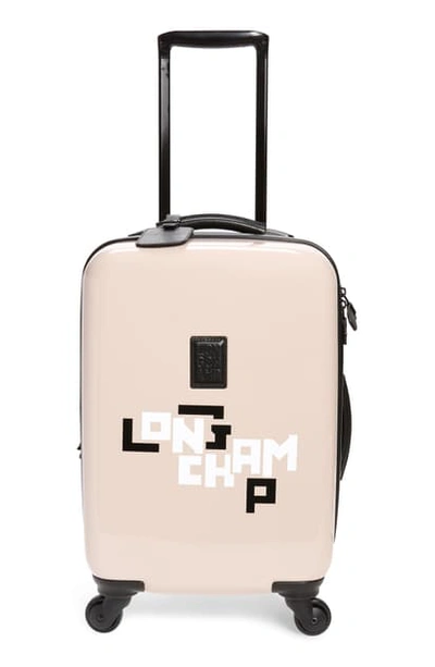 Longchamp Cuir Lgp 18-inch Rolling Spinner Carry-on In Pale Pink