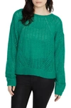 SANCTUARY HOLE IN ONE POINTELLE SWEATER,CW0644MC3