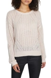 SANCTUARY HOLE IN ONE POINTELLE SWEATER,CW0644MC3