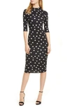 ALICE AND OLIVIA DELORA TOSSED DAISY SHEATH DRESS,CC912P03505