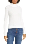 ALICE AND OLIVIA LANIE POINTELLE MOCK NECK SWEATER,CL000525732