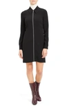 THEORY ZIP FRONT LONG SLEEVE SHIRTDRESS,J1109601