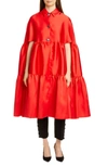 LELA ROSE TIERED SATIN CAPE,R205349