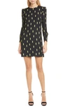 ALICE AND OLIVIA BEATRIX LONG SLEEVE SHIFT DRESS,CC911P30501