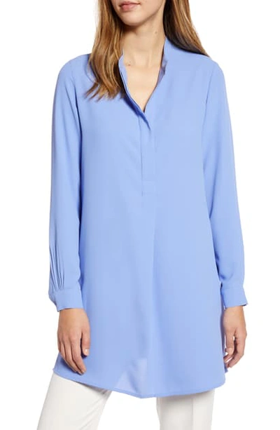 Anne Klein Tunic Blouse In Peacock Blue