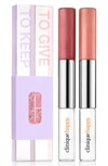 CLINIQUE TO KEEP & TO GIVE HAPPY ROLLERBALL & LIP GLOSS SET,KKHNY9