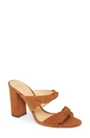 Alexandre Birman Nolita Tie Strap Sandal In Almond Suede