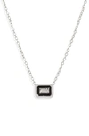 ARGENTO VIVO ARGENTO VIVO BAGUETTE PENDANT NECKLACE,826744BLK