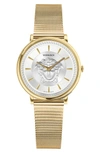 VERSACE V-CIRCLE MESH STRAP WATCH, 38MM,VE8102319