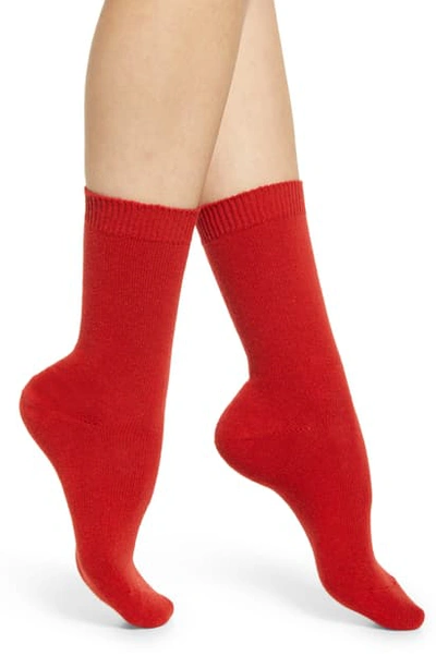 Falke Cosy Crew Socks In Roiboos Red