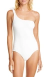 ZIMMERMANN ONE SHOULDER BOW ONE-PIECE SWIMSUIT,7547WPEG