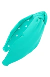 Lele Sadoughi Neoprene Knotted Headband In Aqua