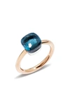 Pomellato Nudo Petit Ring In Rose Gold/ London Blue Topaz