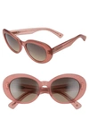 Salt Courtney 54mm Polarized Cat Eye Sunglasses In Matte Dusty Rose/ Lovers Soul