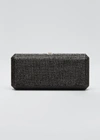 Judith Leiber Slim Rectangle Fullbead Clutch Bag In Jet