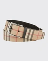 BURBERRY MEN'S ARCHIVE CHECK BELT,PROD152550185