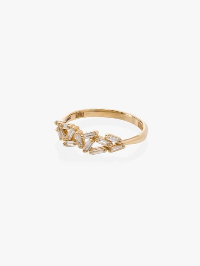 Suzanne Kalan 18k Yellow Gold Cluster Diamond Ring