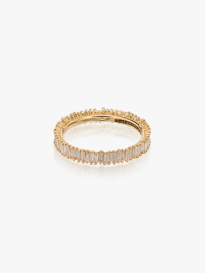 SUZANNE KALAN 18K YELLOW GOLD ETERNITY BAND DIAMOND RING,BAR246YG14457173