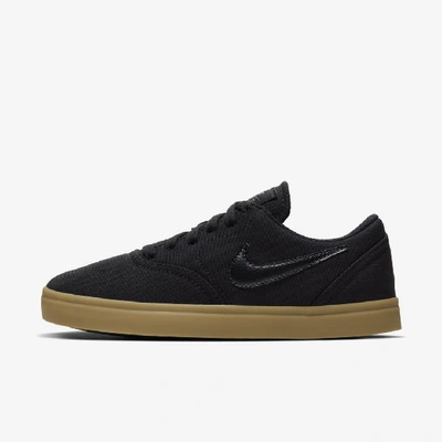 Nike Sb Check Canvas Big Kids' Skate Shoes In Black