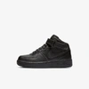 Nike Air Force 1 Leather Sneakers In Black,black