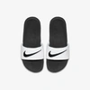 Nike Kawa Little/big Kids' Slides In White,black