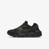 Nike Big Kids Huarache Run Running Sneakers From Finish Line In Black,black,black