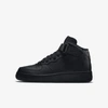 Nike Air Force 1 Leather Sneakers In Black,black