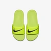 Nike Babies' Kawa Little/big Kids' Slides In Volt,black
